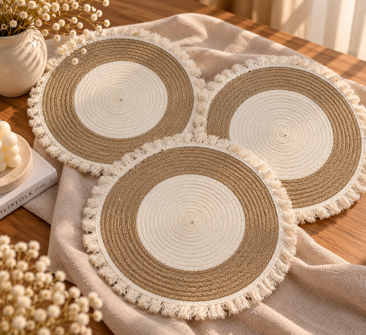 Woven Round Placemat – Price Per Piece
