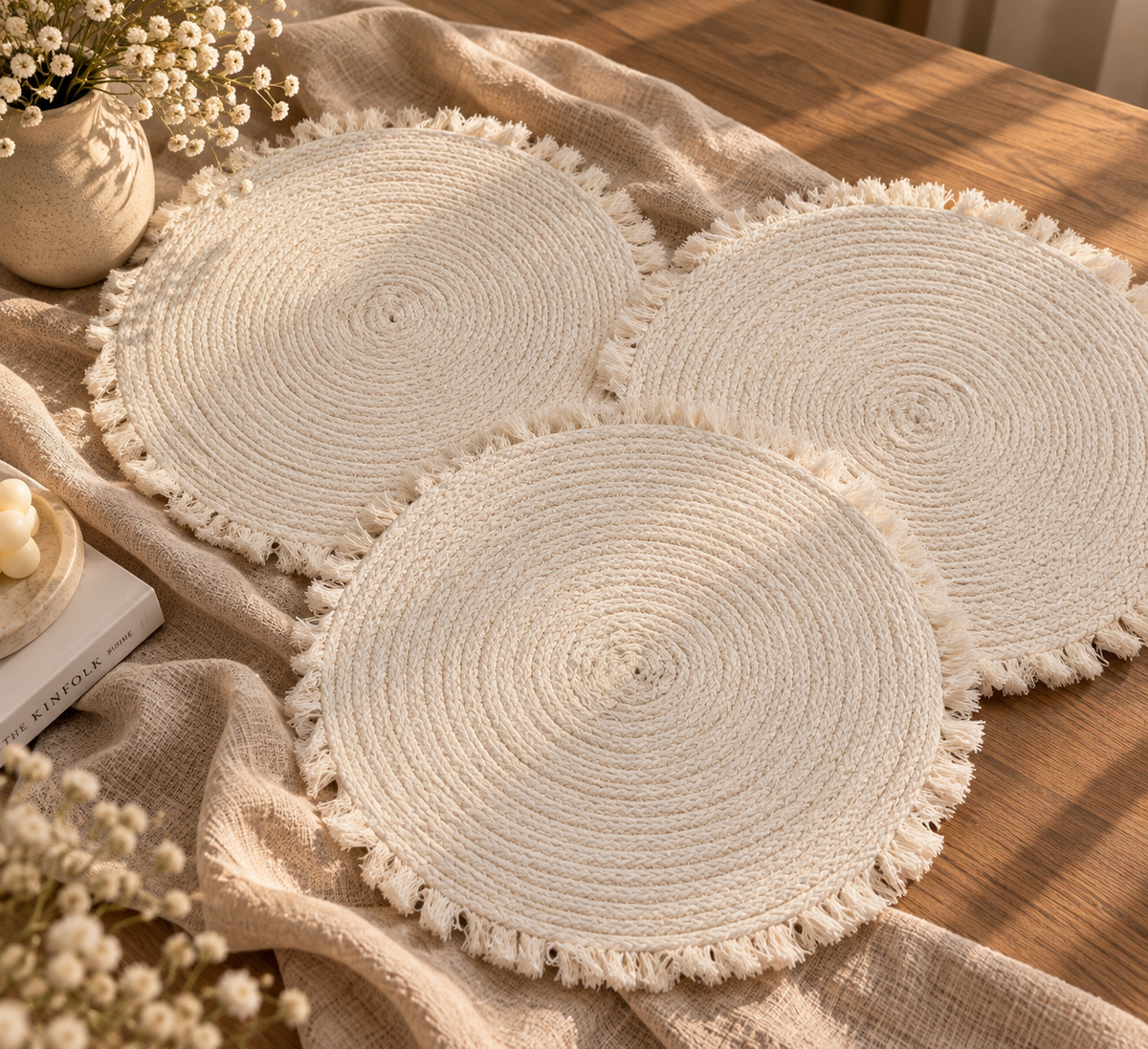 Woven Round Placemat – Price Per Piece