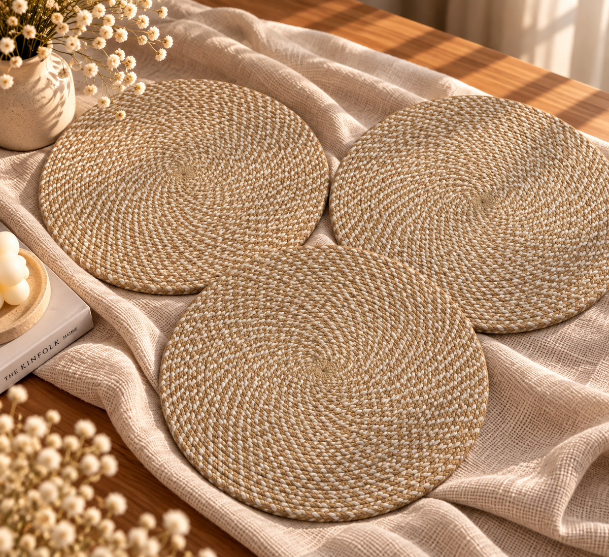 Woven Round Placemat – Price Per Piece