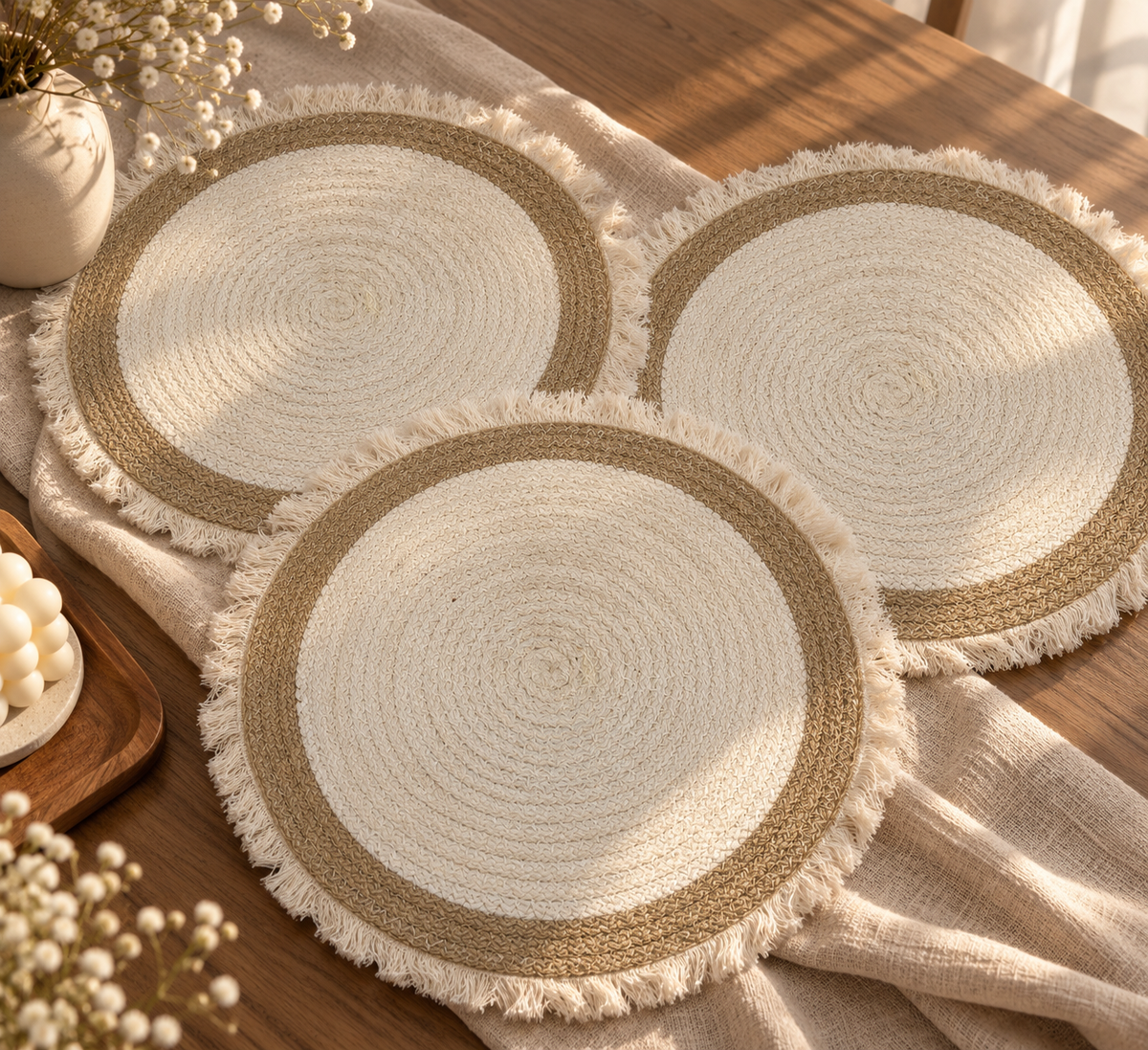 Woven Round Placemat – Price Per Piece